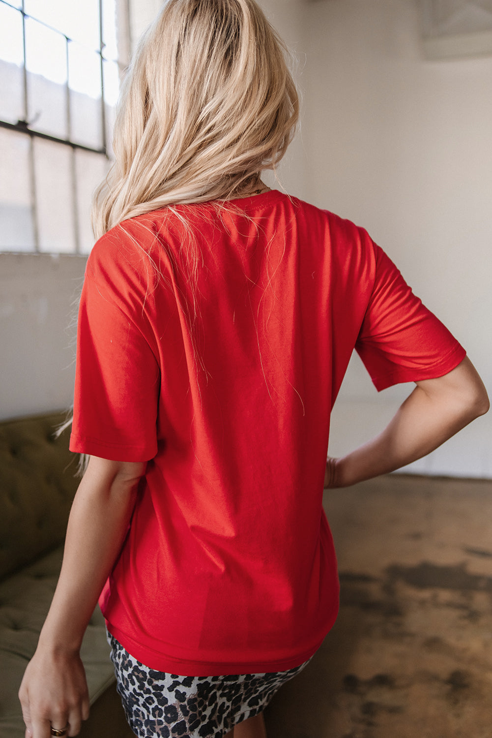 Red ‘COWBOY Take Me Away’ Graphic Loose Tee