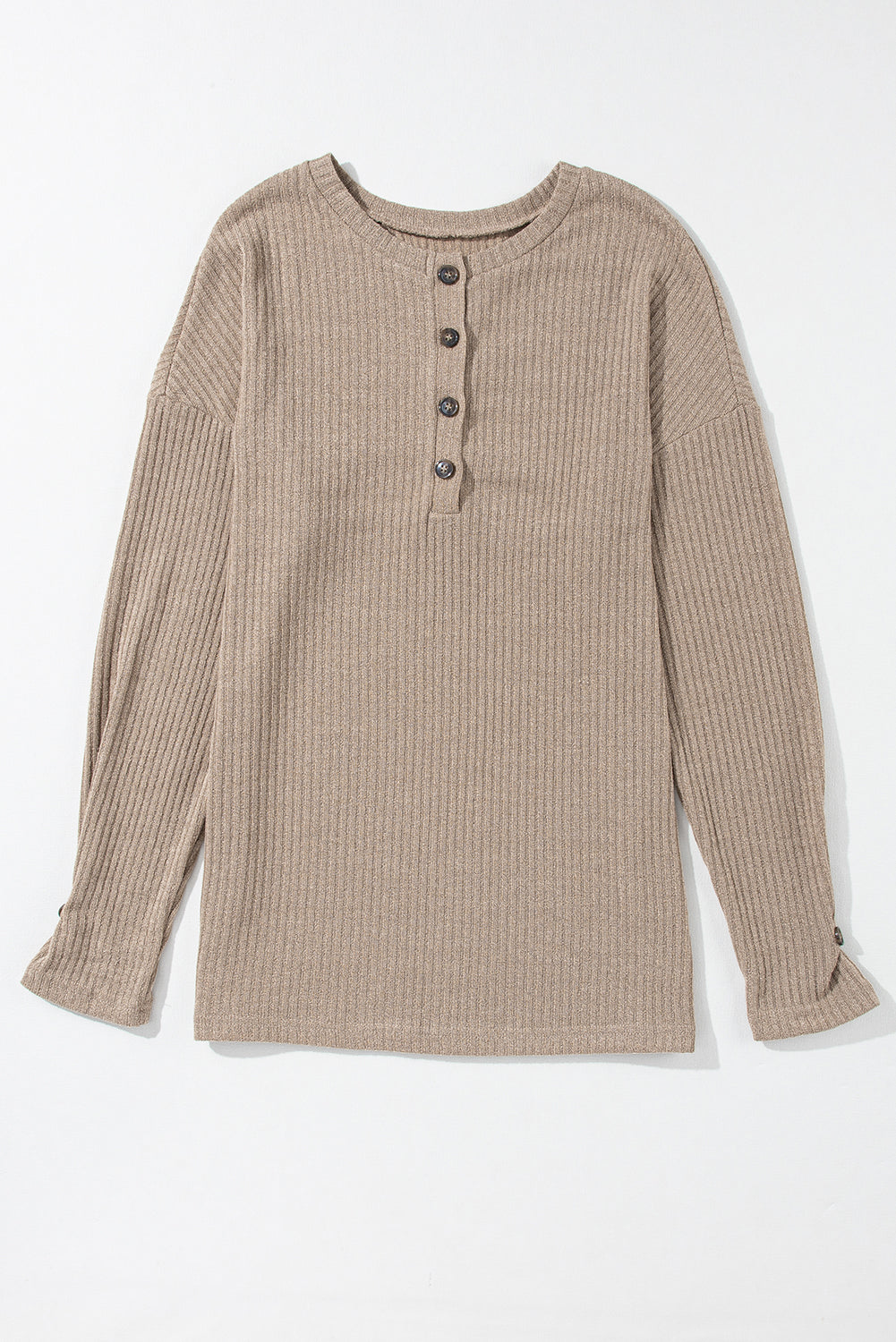 Khaki Textured Knit Top