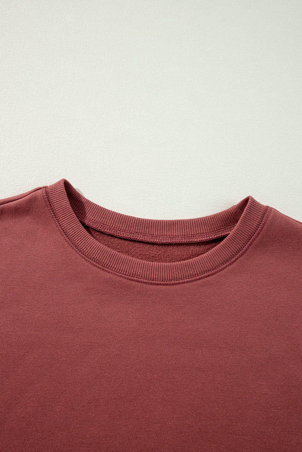 Mineral Red Patchwork Pullover Sweatshirt