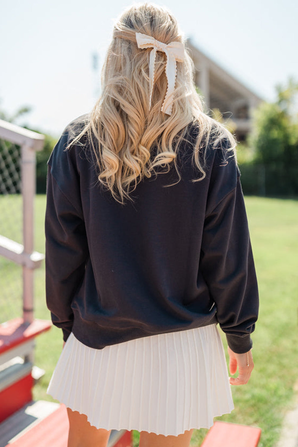 Black and White ‘Game Day’ Graphic Sweatshirt